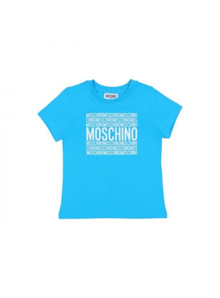 T-shirt Moschino H6M04K LAA01 TURCHESE Turchese. Niebieskie t-shirty męskie MOSCHINO, l, bez wzorów, z materiału, bez kołnierzyka. Za 447.05 zł.