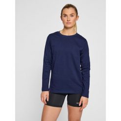 Koszulka fitness damska Hummel Red Heavy z długim rękawem. Niebieskie bluzki sportowe damskie HUMMEL, xs, z bawełny, bez kołnierzyka, bez ramiączek. Za 162.00 zł.
