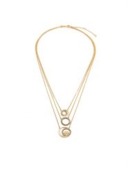 Tory Burch Naszyjnik Miller Pave Layered 163733 Złoty. Żółte naszyjniki damskie Tory Burch, metalowe. Za 829.99 zł.