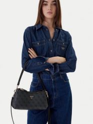 Guess Torebka Noelle II Mini HWBG96 72730 Szary. Szare torebki klasyczne damskie Guess, z aplikacjami, ze skóry, bez dodatków. Za 589.99 zł.