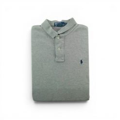 Second life - Polo Ralph Lauren koszulka męska z krótkim rękawem - Stan dobry. Szare koszulki polo męskie Ralph Lauren, l, bez wzorów, z materiału, bez ramiączek. Za 106.46 zł.