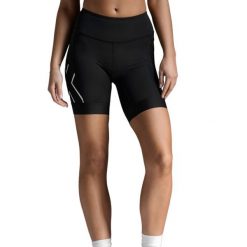 Spodenki triathlonowe damskie 2XU Core Tri 6". Czarne spodenki sportowe damskie 2XU, l, z elastanu, rowerowe. Za 369.99 zł.