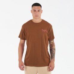 Koszulka bawełniana BIGGER brązowa. Brązowe bluzki sportowe damskie Legea, xl, bez wzorów, z bawełny, bez ramiączek. Za 52.00 zł.