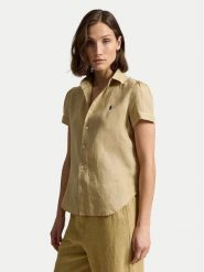 Polo Ralph Lauren Koszula 211973366507 Beżowy Regular Fit. Brązowe koszule damskie Polo Ralph Lauren, s, bez wzorów, ze lnu, bez kołnierzyka, bez ramiączek. Za 729.99 zł.