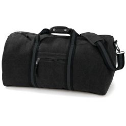 Torba podróżna z płótna Quadra. Czarne torebki klasyczne damskie QUADRA, bez wzorów, bez dodatków. Za 251.50 zł.