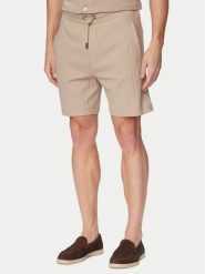 JOOP! Szorty materiałowe Juanito 30104273 Brązowy Regular Fit. Brązowe szorty męskie Joop!, z bawełny, bez kołnierzyka. Za 479.99 zł.