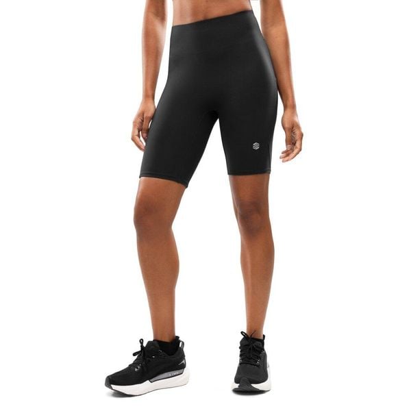 Damskie krótkie legginsy kolarki do biegania Fitness Siroko Thames Black. Czarne legginsy damskie SIROKO, bez wzorów, z tkaniny. Za 148.00 zł.