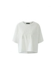 Oui Koszulka w kolorze białym rozmiar: 46. Białe bluzki damskie Oui, bez wzorów, z bawełny, bez kołnierzyka. Za 152.99 zł.