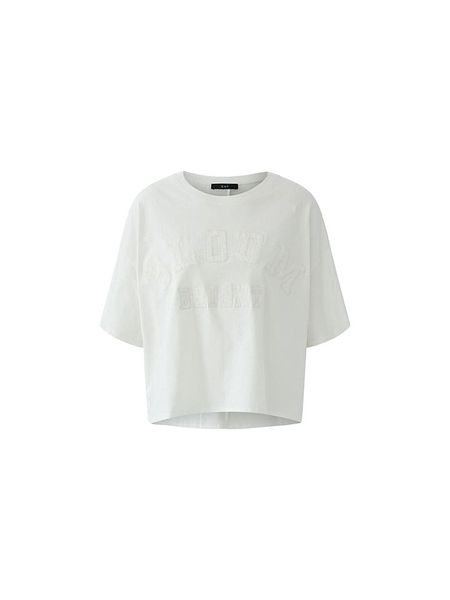 Oui Koszulka w kolorze białym rozmiar: 46. Białe bluzki damskie Oui, bez wzorów, z bawełny, bez kołnierzyka. Za 152.99 zł.