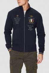 AERONAUTICA MILITARE Granatowa bluza męska Color-block, Rozmiar XL. Niebieskie bluzy bez kaptura męskie AERONAUTICA MILITARE, l. W wyprzedaży za 589.99 zł.
