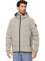 Jack Wolfskin Kurtka puchowa "Colonius" w kolorze szarym rozmiar: L. Szare kurtki męskie Jack Wolfskin, na zimę, l, bez wzorów, z puchu, bez kaptura. Za 483.17 zł.