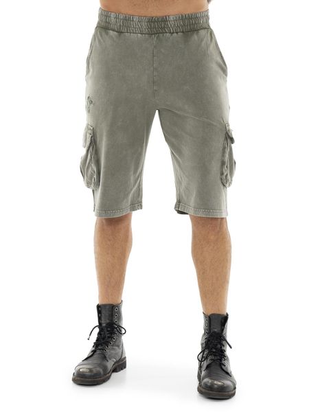 Szorty z bawełna z sznurek regulacyjny na co dzień. Zielone spodenki sportowe damskie LEONE 1947 APPAREL, z bawełny, bez kołnierzyka. Za 273.65 zł.