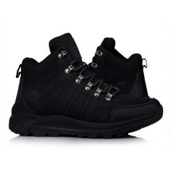 Buty męskie turystyczne Hi-Tec MENGELO. Czarne buty trekkingowe męskie Hi-tec, na zimę, bez zapięcia, trekkingowe. W wyprzedaży za 215.90 zł.