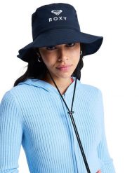 Kapelusz bucket dla Kobiety ROXY SUN ADDICTION Czarny. Szare kapelusze damskie Roxy, bez wzorów, z elastanu. Za 149.99 zł.
