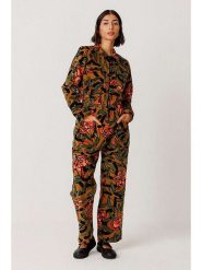 SKFK Kombinezon "Argi" w kolorze oliwkowo-czarno-karmelowym rozmiar: 36. Brązowe kombinezony damskie SKFK, bez wzorów, z bawełny, bez kołnierzyka, bez ramiączek. Za 434.99 zł.