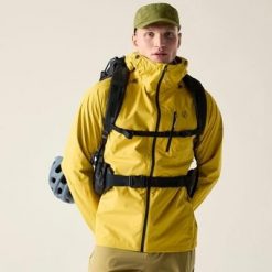 Męska wodoodporna kurtka Breathe Out. Żółte kurtki męskie Dare 2b, m, bez wzorów, z tkaniny, sportowe, bez kaptura. Za 449.99 zł.