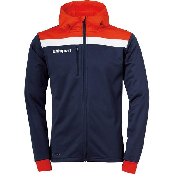 Kurtka Uhlsport Offense 23. Czerwone kurtki damskie UHLSPORT, bez wzorów, sportowe, z kapturem. W wyprzedaży za 188.00 zł.