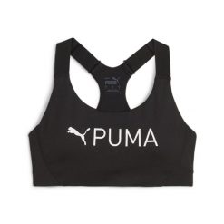 Biustonosz dla kobiet Puma 4Keeps Eversculpt. Czarne biustonosze Puma, bez wzorów, z elastanu. Za 190.00 zł.
