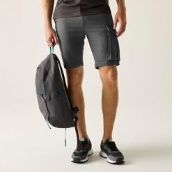 Męskie spodenki Bendrick. Niebieskie szorty męskie Regatta, z bawełny, bez kołnierzyka. Za 279.99 zł.