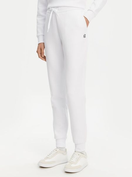 Armani Exchange Spodnie dresowe XW000824 AF10818 U0002 Biały Regular Fit. Białe spodnie dresowe damskie Armani Exchange, m, bez wzorów, z bawełny. Za 469.99 zł.