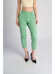 Marks & Spencer Spodnie chino w kolorze jasnozielonym rozmiar: 44. Zielone spodnie materiałowe damskie Marks & Spencer, bez wzorów, z podwyższonym stanem. Za 51.95 zł.