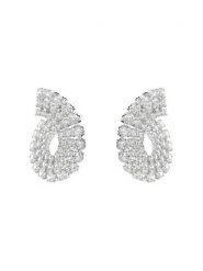Swarovski Kolczyki Matrix 5705834 Srebrny. Szare kolczyki damskie Swarovski, metalowe. Za 829.99 zł.