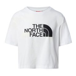 Koszulka sportowa damska The North Face Cropped Easy Tee. Białe bluzki sportowe damskie The North Face, xl, bez wzorów, z bawełny, bez ramiączek. Za 249.99 zł.