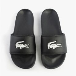 Buty klapki męskie Lacoste Serve Slide 0.0. Czarne klapki i japonki męskie Lacoste, z materiału. Za 167.20 zł.
