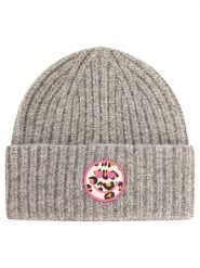 Zwillingsherz Czapka "Leo Smiley" w kolorze szarym rozmiar: onesize. Szare czapki zimowe damskie Zwillingsherz, z materiału. Za 144.95 zł.