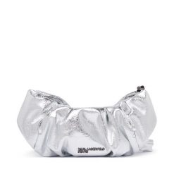 Torebka Karl Lagerfeld Jeans. Szare torebki klasyczne damskie Karl Lagerfeld Jeans, bez wzorów, z jeansu, bez dodatków. Za 549.99 zł.