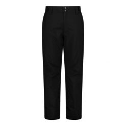 Spodnie narciarskie męskie CMP 33W1157. Czarne spodnie materiałowe męskie CMP, bez wzorów, sportowe. Za 435.50 zł.