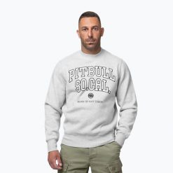 Bluza męska Pitbull So Cal Crewneck. Szare bluzy bez kaptura męskie PITBULL, m, z bawełny. Za 149.99 zł.