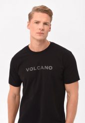 Czarna koszulka, Comfort Fit, T-BRAND. Czarne t-shirty sportowe męskie Volcano, m, z bawełny, bez ramiączek. Za 69.99 zł.