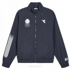 Kurtka tenisowa Diadora Track Jacket Sports. Niebieskie kurtki treningowe męskie Diadora, s, bez wzorów, z dresówki, do biegania. Za 265.30 zł.