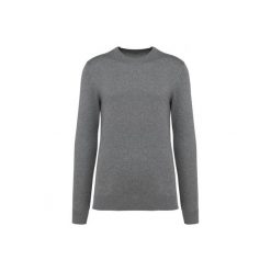 Sweter z okrągłym dekoltem z Suprimy Kariban Premium. Szare swetry męskie KARIBAN, m, bez wzorów, z bawełny, bez kołnierzyka. Za 232.50 zł.