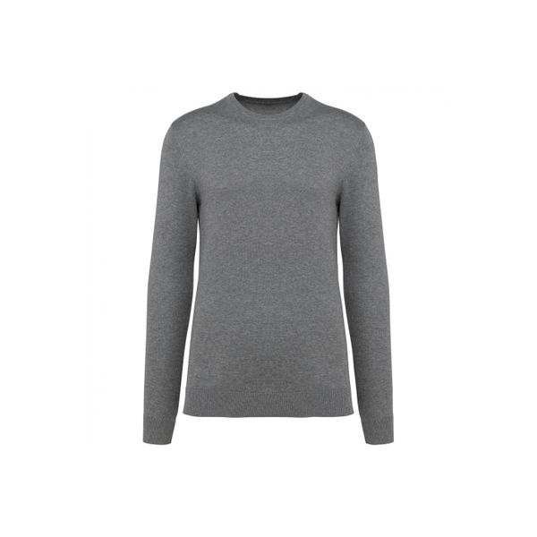 Sweter z okrągłym dekoltem z Suprimy Kariban Premium. Szare swetry męskie KARIBAN, m, bez wzorów, z bawełny, bez kołnierzyka. Za 232.50 zł.