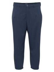 Kaffe Spodnie chino w kolorze granatowym rozmiar: 50. Niebieskie spodnie materiałowe damskie Kaffe, bez wzorów, z podwyższonym stanem. Za 217.99 zł.