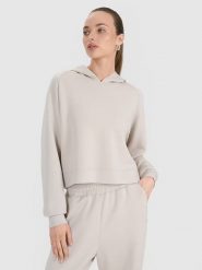 4F Bluza w kolorze szarobrązowym rozmiar: L. Szare bluzy z kapturem damskie 4f, l. Za 79.99 zł.