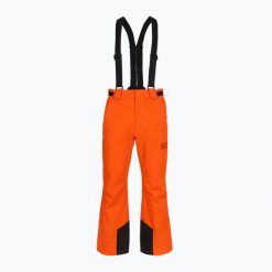 Spodnie narciarskie męskie EA7 Emporio Armani Ski Kitzbuhel Protectum7. Brązowe spodnie materiałowe męskie EA7 Emporio Armani, bez wzorów, z elastanu, klasyczne, z podwyższonym stanem. Za 1,049.00 zł.