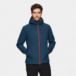 Kurtka męska softshell Membrana HDTX 8000mm Alpinus ASO. Niebieskie kurtki męskie Alpinus, m, bez wzorów, z softshellu, bez kaptura. Za 279.00 zł.