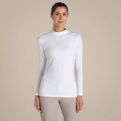Damski Golf NosiLife z długim rękawem i kołnierzem. Niebieskie golfy damskie CRAGHOPPERS, bez wzorów, z materiału, bez ramiączek. Za 362.80 zł.