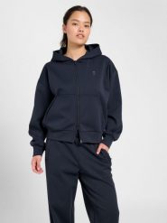 Damska bluza z kapturem zapinana na zamek Hummel Defender. Czarne bluzy z kapturem damskie HUMMEL, m, z dresówki. Za 290.50 zł.