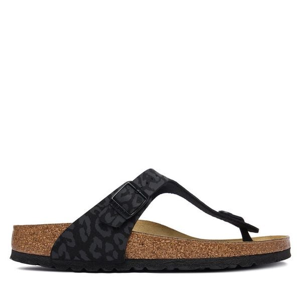 Japonki Birkenstock. Czarne klapki damskie Birkenstock, bez wzorów, bez obcasa. Za 449.99 zł.