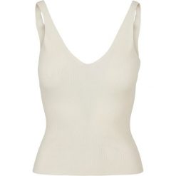 Damski tank top Urban Classics Rib. Białe topy sportowe damskie Urban Classics, bez wzorów, bez ramiączek. Za 152.50 zł.