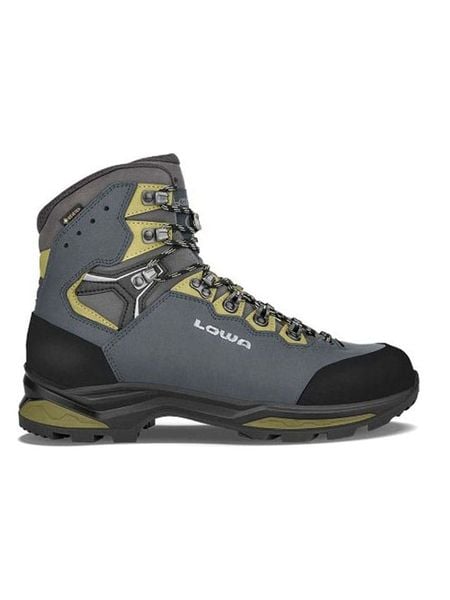 LOWA Skórzane buty trekkingowe "Camino EVO GTX" w kolorze oliwkowo-niebieskim rozmiar: 47. Brązowe buty trekkingowe męskie Lowa, z gore-texu, bez zapięcia, outdoorowe, gore-tex. Za 955.02 zł.