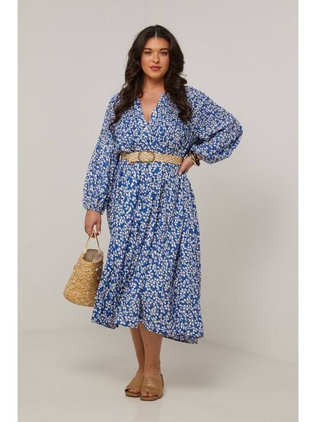 Curvy Lady Sukienka w kolorze niebieskim rozmiar: 40/42. Niebieskie sukienki damskie Curvy Lady, na co dzień, bez wzorów, klasyczne, bez kołnierzyka, bez ramiączek, maxi, proste. Za 129.45 zł.