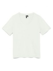 Vero Moda Koszulka w kolorze białym rozmiar: XS. Białe bluzki damskie Vero Moda, xs, bez wzorów, z bawełny, bez kołnierzyka, bez ramiączek. Za 39.99 zł.