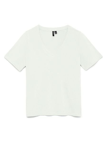 Vero Moda Koszulka w kolorze białym rozmiar: XL. Białe bluzki damskie Vero Moda, xl, bez wzorów, z bawełny, bez kołnierzyka, bez ramiączek. Za 56.93 zł.