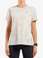 Koszulka do biegania damska Odlo Zeroweight Chill-Tec Print Crew Neck S/S. Szare t-shirty damskie Odlo, s, bez wzorów, z dzianiny, bez kołnierzyka. Za 269.49 zł.