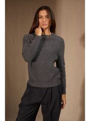 Perfect Cashmere Kaszmirowy sweter "Oceane" w kolorze antracytowym rozmiar: XL. Czarne swetry klasyczne damskie Perfect Cashmere, xl, z kaszmiru, bez kołnierzyka. Za 478.99 zł.